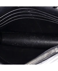 Pre-Owned Saint Laurent Small Classic Monogram Wallet on Chain Matelasse Chevron Leather