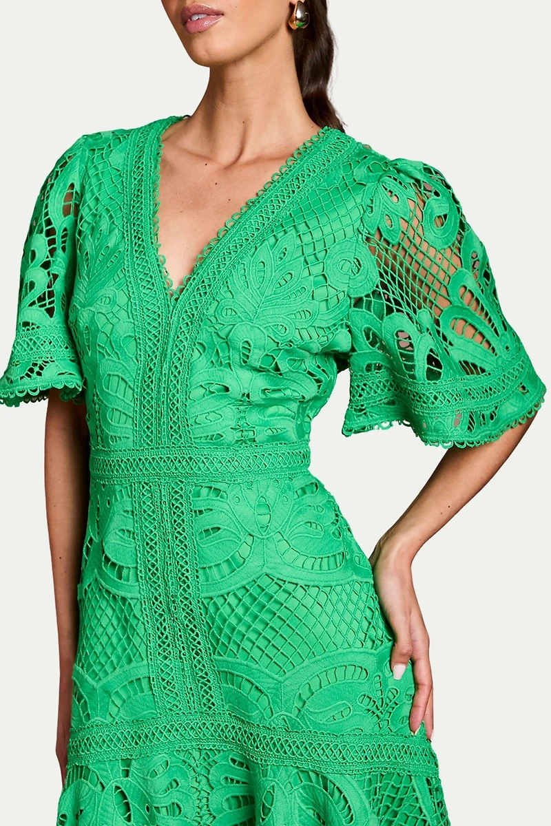 Coast Women's Placement Lace Hanky Hem Dress