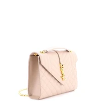 Pre-Owned Saint Laurent Medium Classic Monogram Envelope Satchel Mixed Matelasse Leather