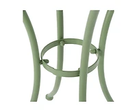 sumyeg 3-Piece Floral Pattern Iron Bistro Set with Stackable Chairs