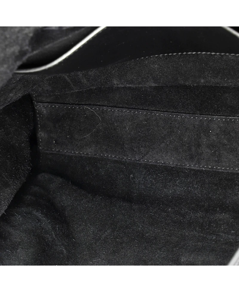 Pre-Owned Saint Laurent Medium Classic Monogram Reversible Shoulder Bag Embossed Nubuck and Suede