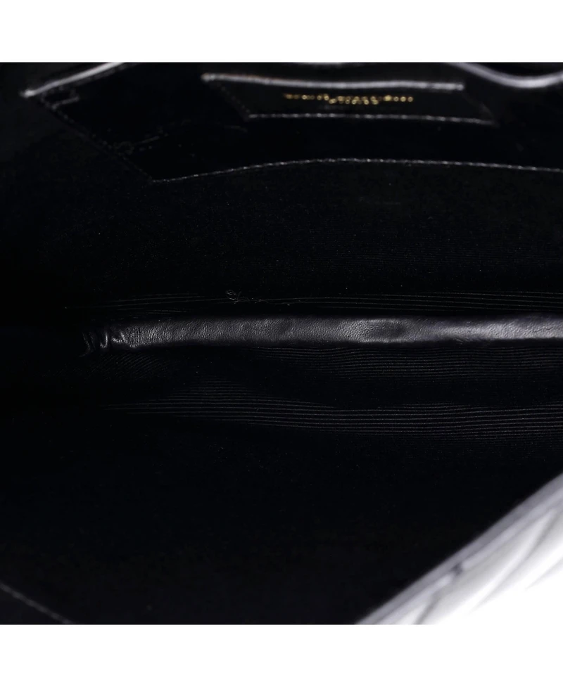 Pre-Owned Saint Laurent Medium Classic Monogram Envelope Chain Bag Matelasse Chevron Leather