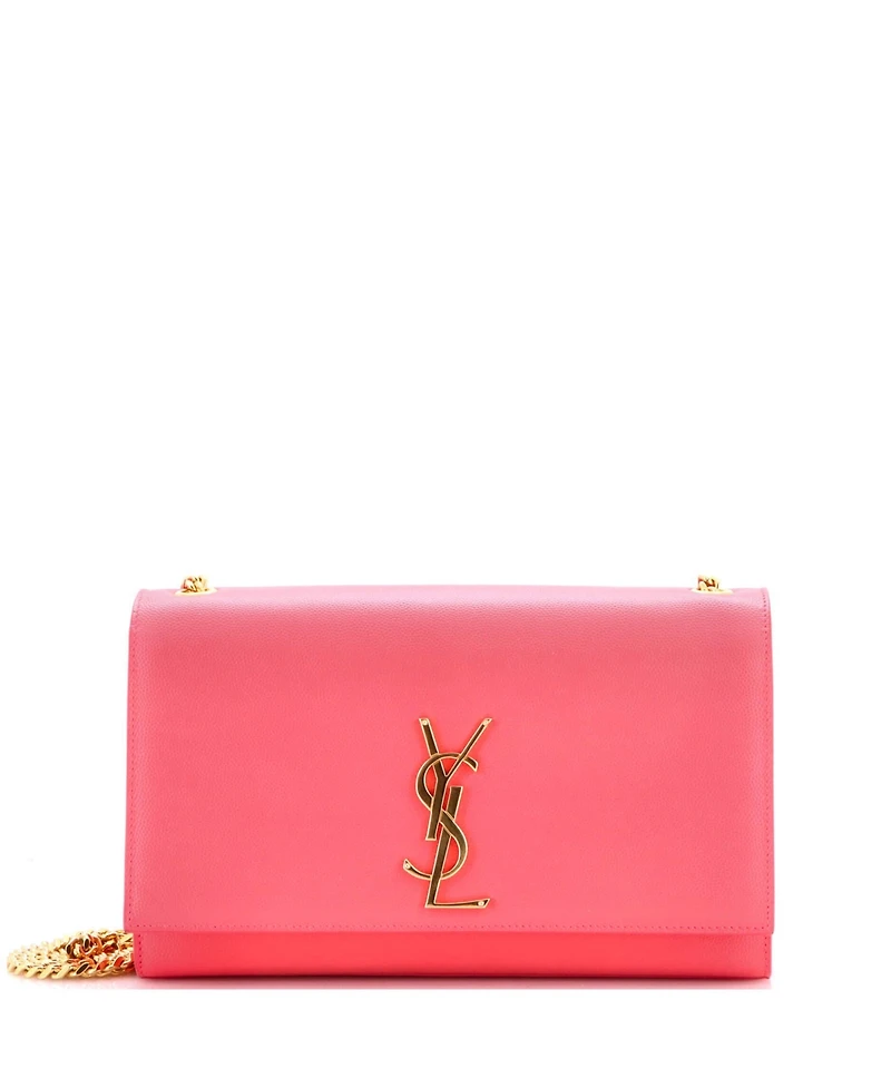 Pre-Owned Saint Laurent Medium Classic Monogram Crossbody Bag Grainy Leather