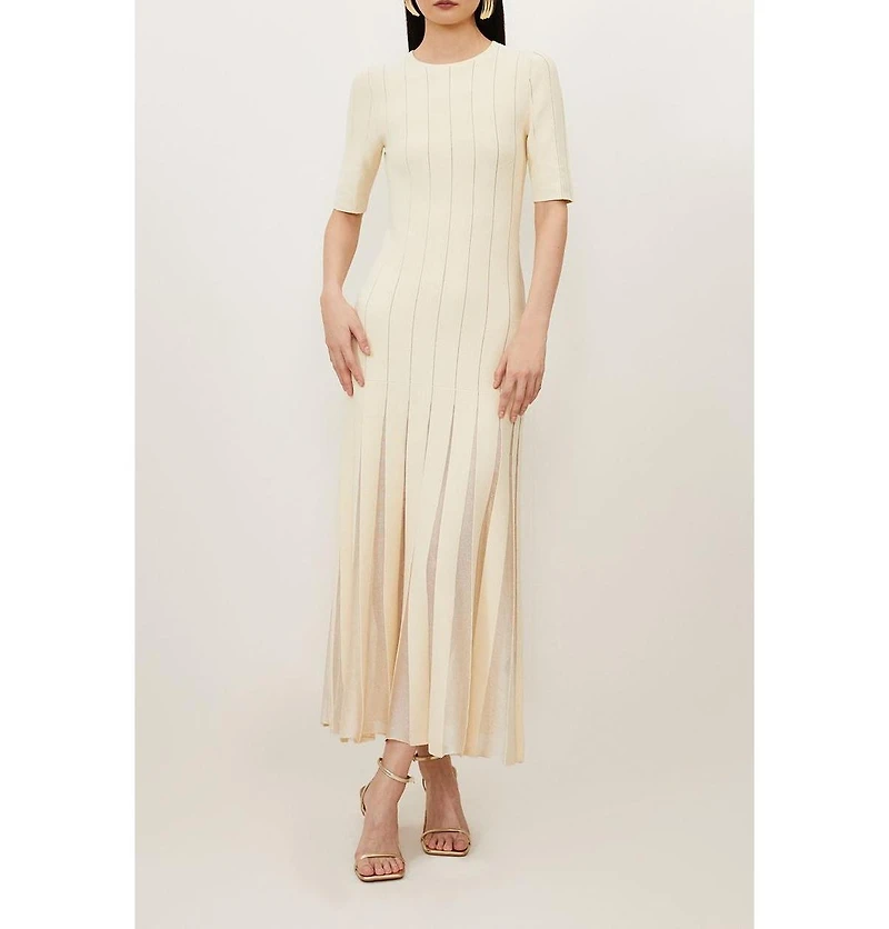 Karen Millen Women's Knit Full Skirt Midi Dress