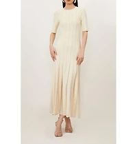 Karen Millen Women's Knit Full Skirt Midi Dress