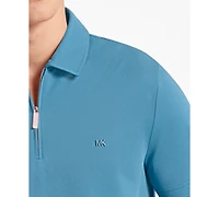 Michael Kors Men's Sleek Regular-Fit 1/4-Zip Pique Polo Shirt