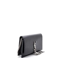 Pre-Owned Saint Laurent Small Classic Monogram Tassel Crossbody Bag Grainy Leather