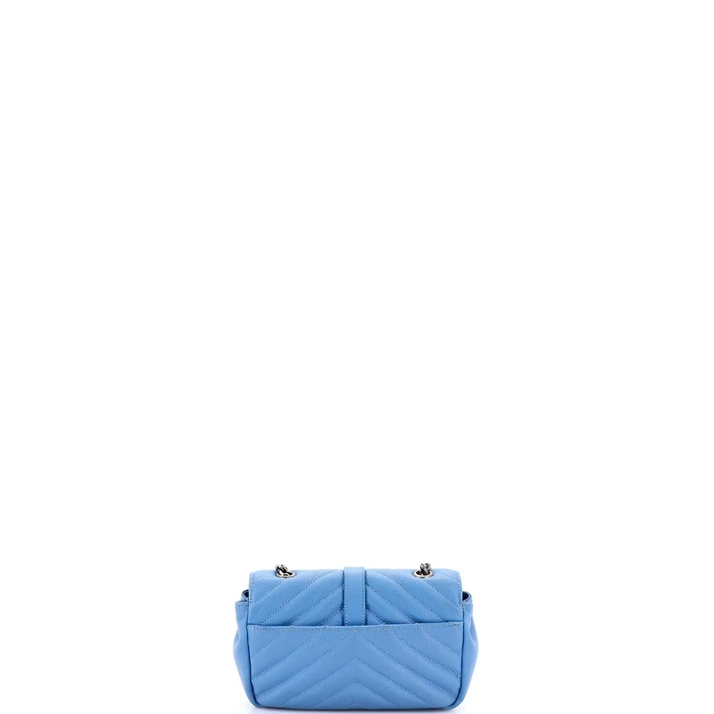 Pre-Owned Saint Laurent Baby Classic Monogram Crossbody Bag Matelasse Chevron Leather