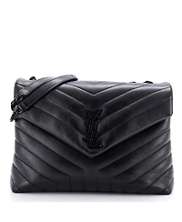 Pre-Owned Saint Laurent Large Loulou Shoulder Bag Matelasse Chevron Leather