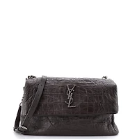 Pre-Owned Saint Laurent Medium West Hollywood Shoulder Bag Embossed Leather