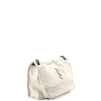 Pre-Owned Saint Laurent Medium Niki Chain Flap Bag Matelasse Chevron Leather