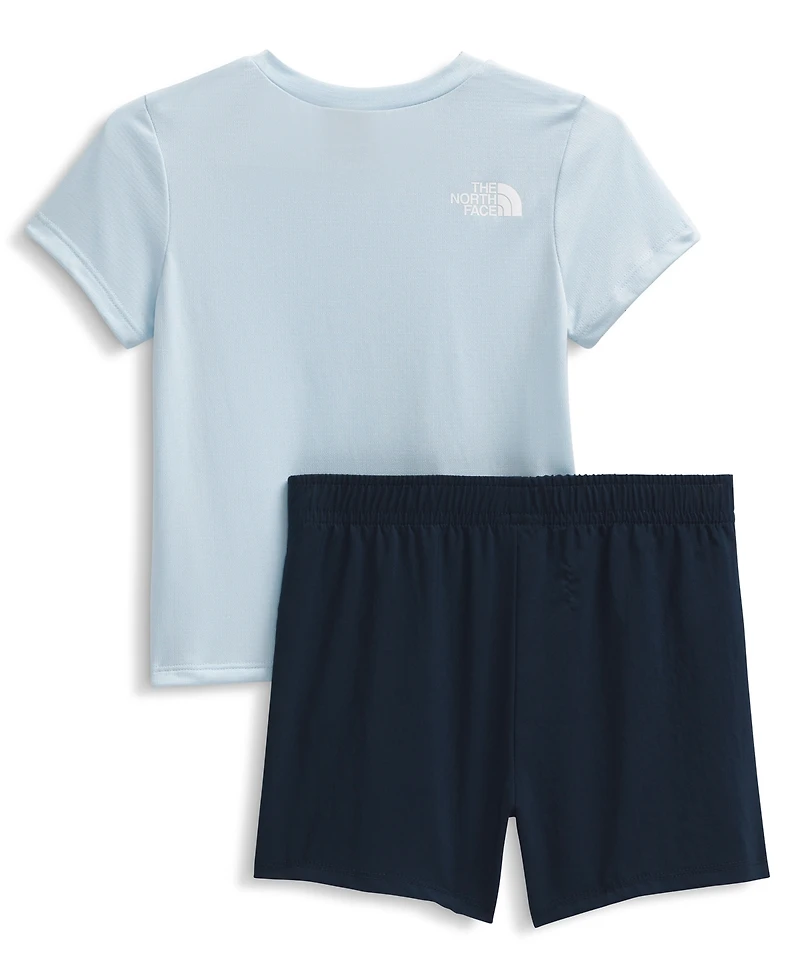 The North Face Baby Boy's Short Sleeve Top and Shorts, 2-Piece Set