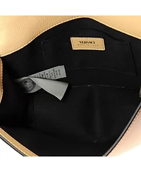 Pre-Owned Versace Medium Virtus Chain Flap Shoulder Bag Leather
