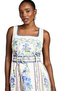 Coast Women's Print Full Skirted Cotton Midi Dress