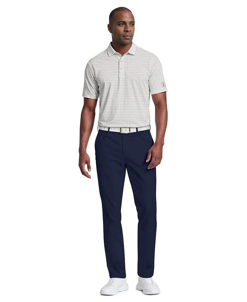 Pga Tour Men's Confetti Print Golf Polo Shirt
