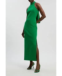 Karen Millen Women's Soft Tailored Halter Maxi Dress