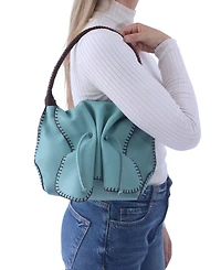 Carlos Falchi Shoulder Butterfly Top Grain Leather Bag