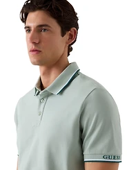 Guess Men's Pique Cuff Short-Sleeve Polo Shirt
