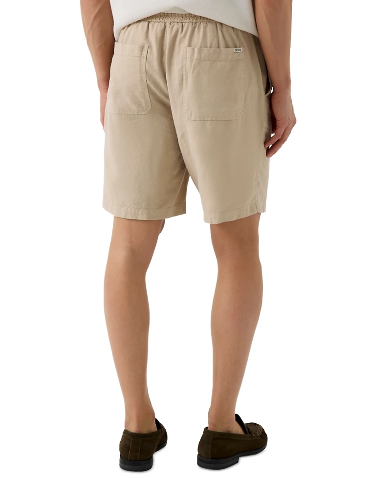 Guess Men's Linen Coast relaxed Shorts