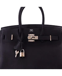 Pre-Owned HERMES Birkin Handbag Togo with Palladium Hardware