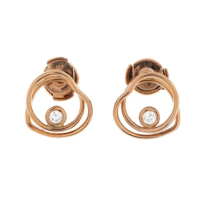 Pre-Owned HERMES Vertige Coeur Stud Earrings
