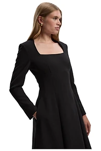 Karen Millen Women's Stretch Sweetheart Neck Midi Dress