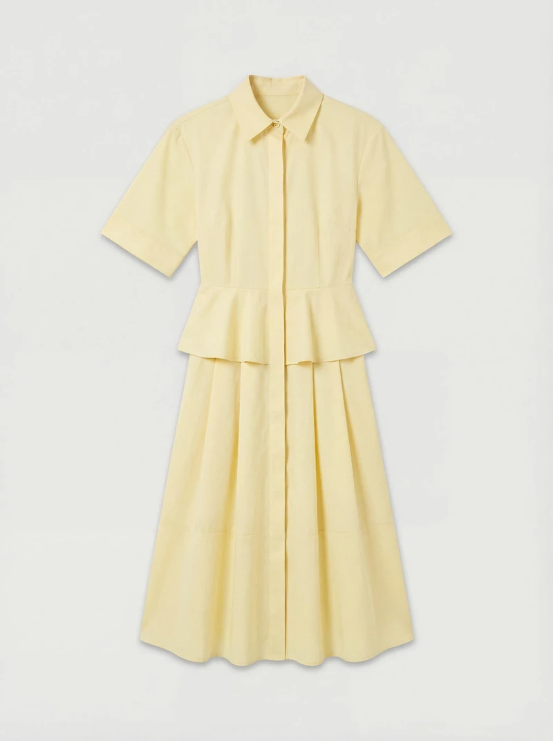 Coast Women's Peplum Detail Belted Shirt Dress