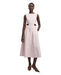 Karen Millen Women's Tailored Linen Full Midi Dress