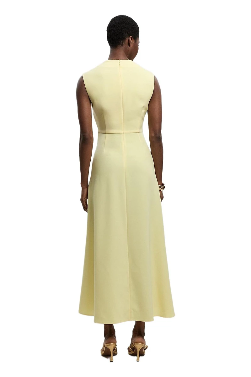 Karen Millen Women's Tailored Drape Neck Midi Dress
