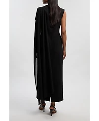 Karen Millen Women's Tailored Cape Drape Maxi Dress