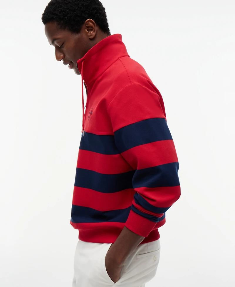 Tommy Hilfiger Men's Nautical Block Stripe Quarter-Zip Sweatshirt