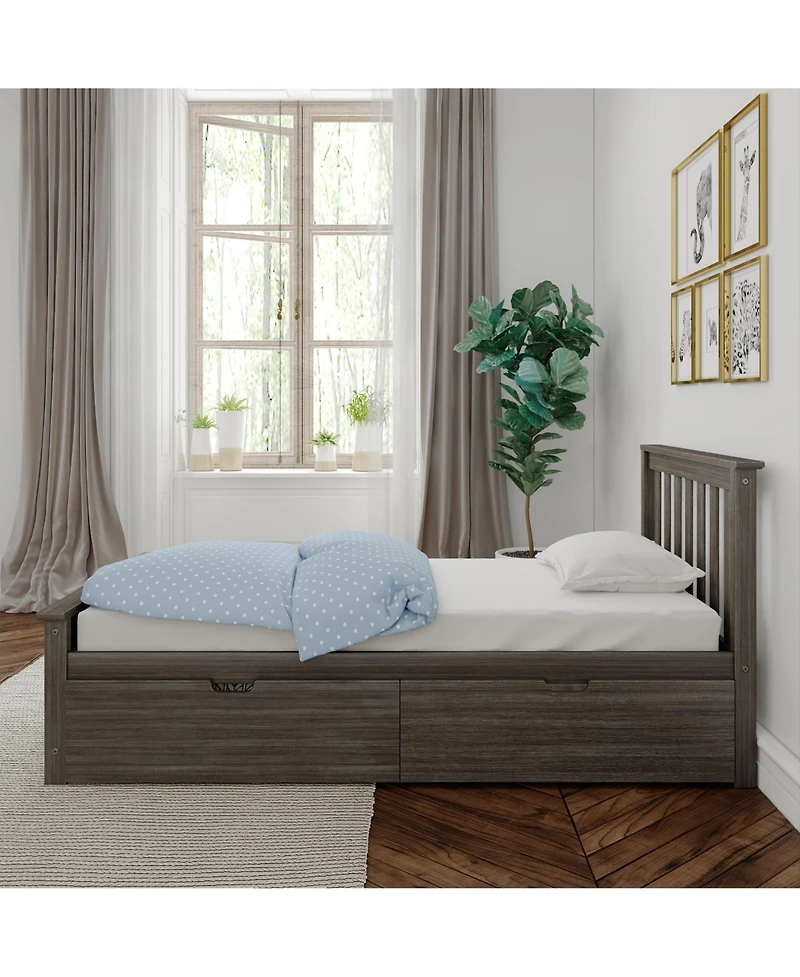 Max &Lily Twin-Size Platform with Underbed Storage Drawers