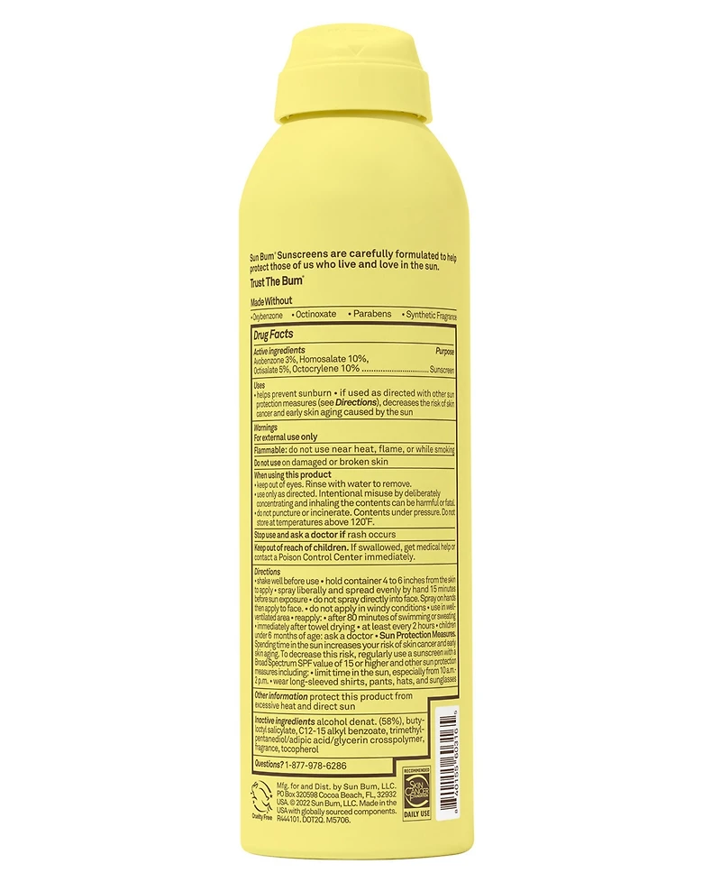Sun Bum Kids Spf 50 Spray, 6 oz.