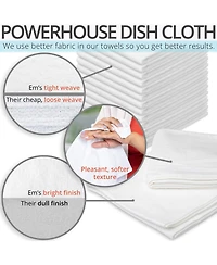 Gnuadz 12pcs Flour Sack Dish Towels Cotton Embroidery Drying Glass Hand Dinnerware Plain Thick Zero-lint Highly Absorbent 27x27