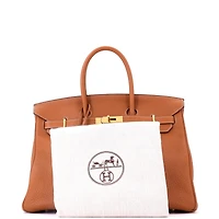 Pre-Owned HERMES Birkin Handbag Togo with Gold Hardware