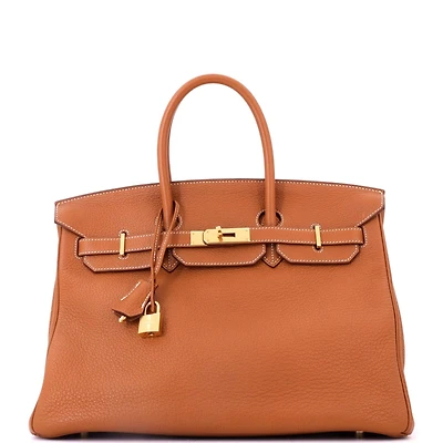 Pre-Owned HERMES Birkin Handbag Togo with Gold Hardware