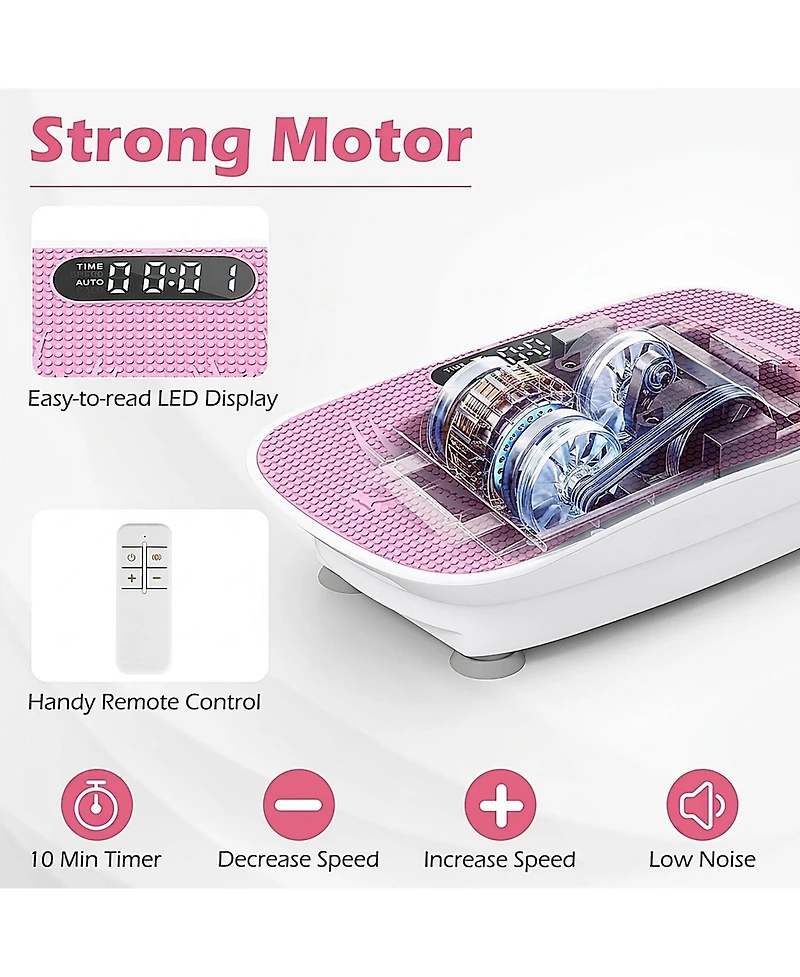 Sugift 20 in Quiet-Motor Vibration Plate for Home Fitness Routines