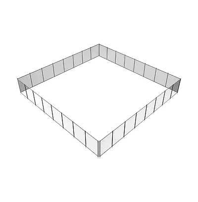 Sugift 96 Ft Removable Inground Pool Fence with 340gms Teslin Pvc Mesh