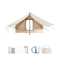 Sugift Inflatable Camping Tent 3 to 5 Person Blow Up with Stove Jack