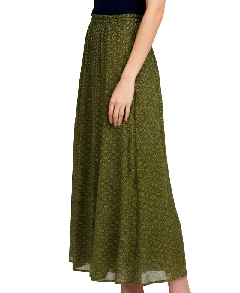 Elle Collection Women's Printed Chiffon Skirt