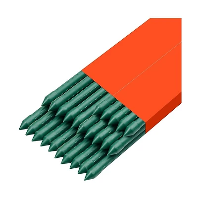 Sugift Garden Stakes 25 Pack Plastic Coated Metal Tomato Stakes