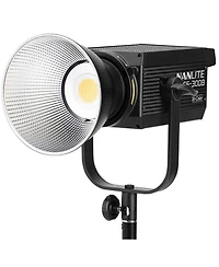 Nanlite Fs-300B Led Video Led Monolight, Bundle with 65" Easy Lock Umbrella, 9.5' Light Stand, Umbrella Diffuser