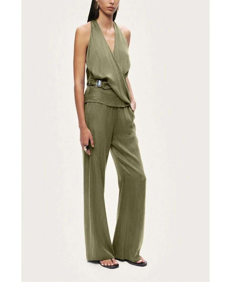 Nocturne Women's Relaxed Straight-Leg Pants
