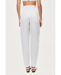 Nocturne Women's High-Waist Tailored Tapered Pants