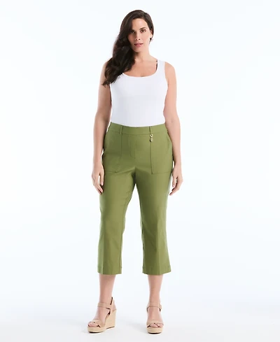 Rafaella Plus Porkchop Pocket Kick Flare Pants