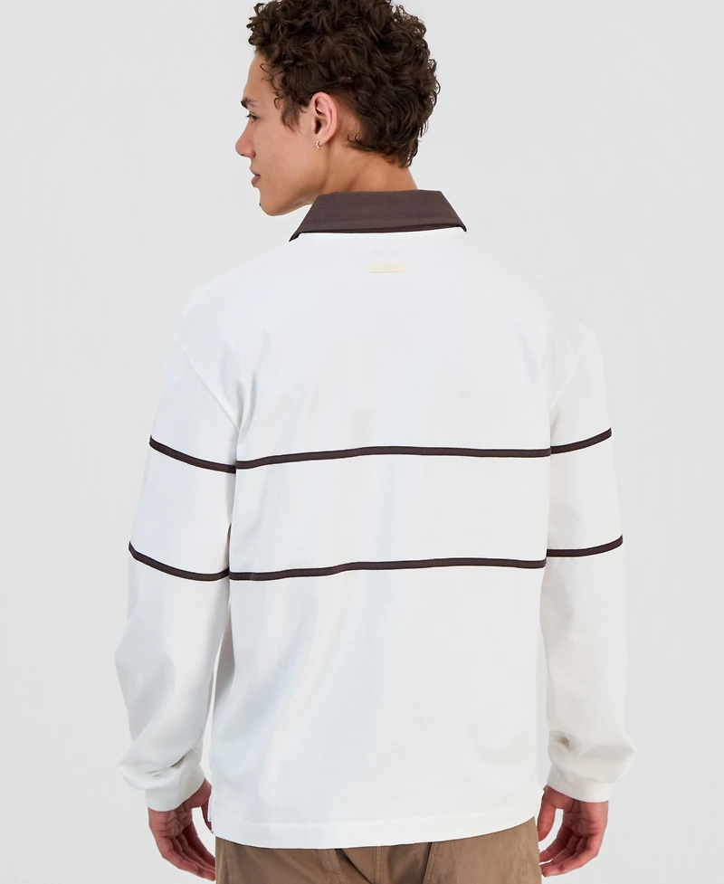 Guess Men's Herald Long-Sleeve Polo Shirt