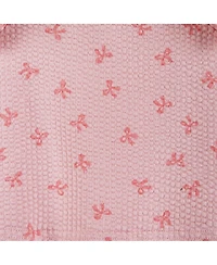 Andy & Evan Baby Girls Pink Bow Print Knit Seersucker Top and Pant Set