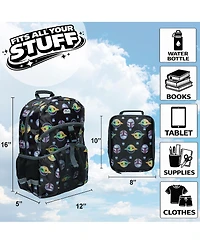 Star Wars: The Mandalorian and Grogu 2-Piece 16" Kids Backpack and Lunch Box Set For School And Travel