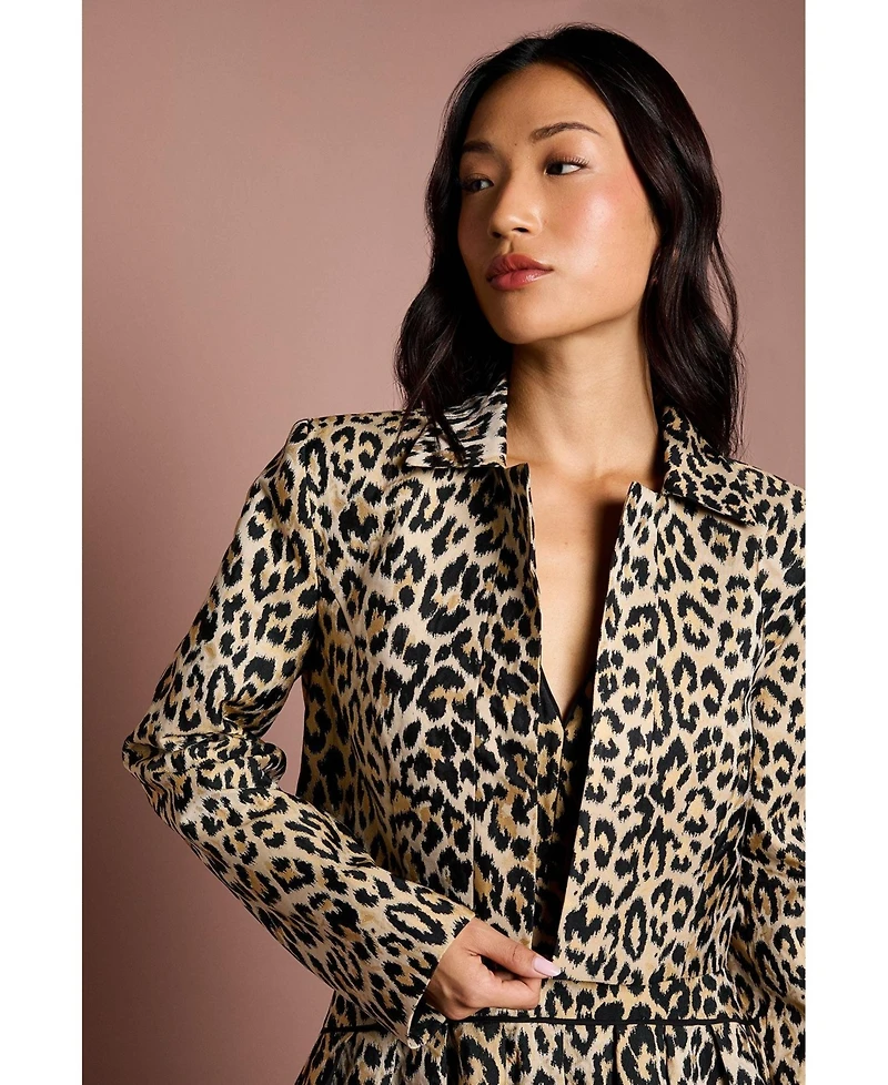 Coast Women's Animal Jacquard Cropped Jacket