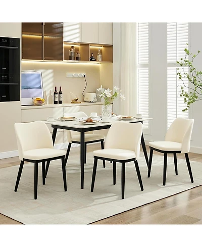 gaomon Dining Chairs Set of 4: Upholstered Fabric Dining Room Side Chairs